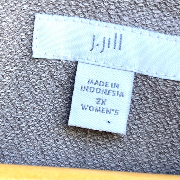 J. Jill NWT Gray Button Up Utility Jacket Sz 2X - Picture 3 of 7